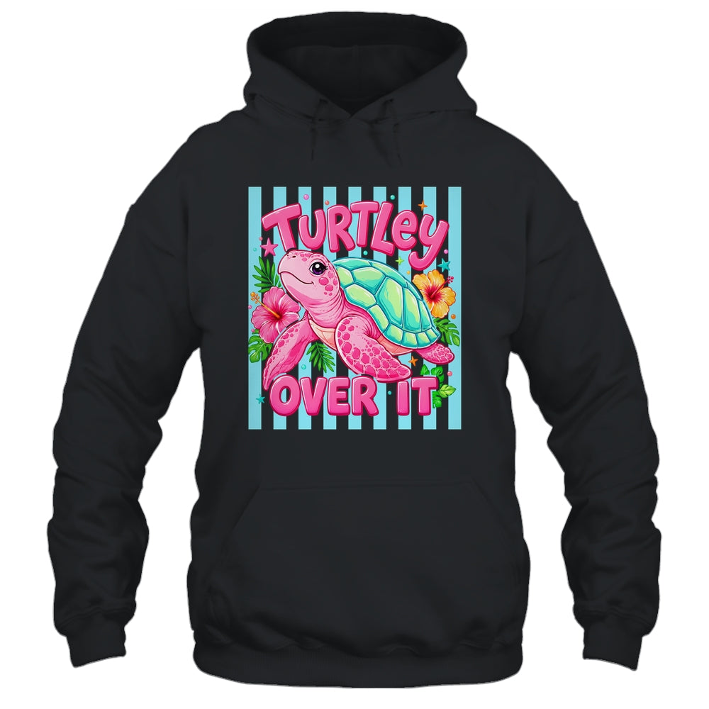 Turtley Over It Striped Turtle Preppy Sea Summer Vibes Floral Shirt & Tank Top | siriusteestore
