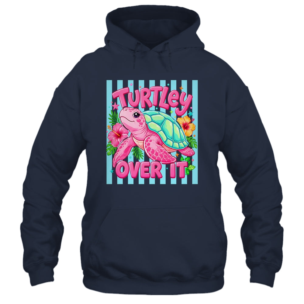 Turtley Over It Striped Turtle Preppy Sea Summer Vibes Floral Shirt & Tank Top | siriusteestore