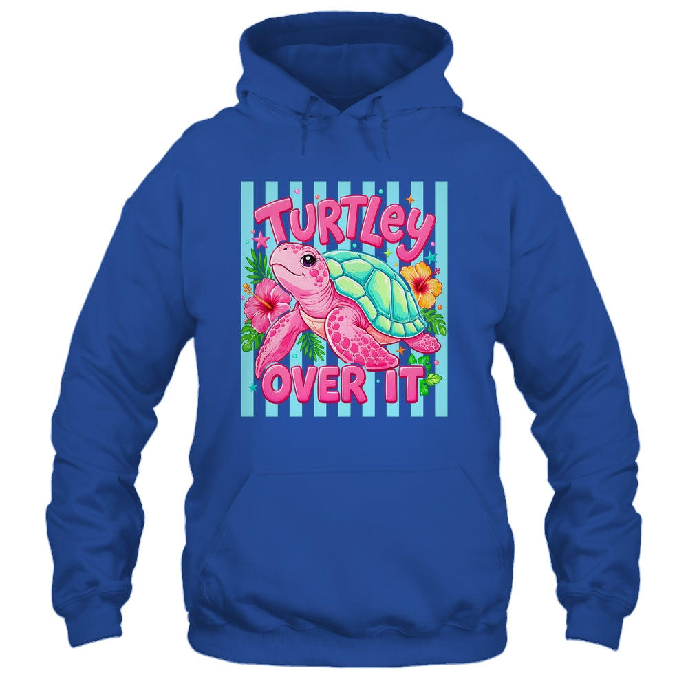 Turtley Over It Striped Turtle Preppy Sea Summer Vibes Floral Shirt & Tank Top | siriusteestore