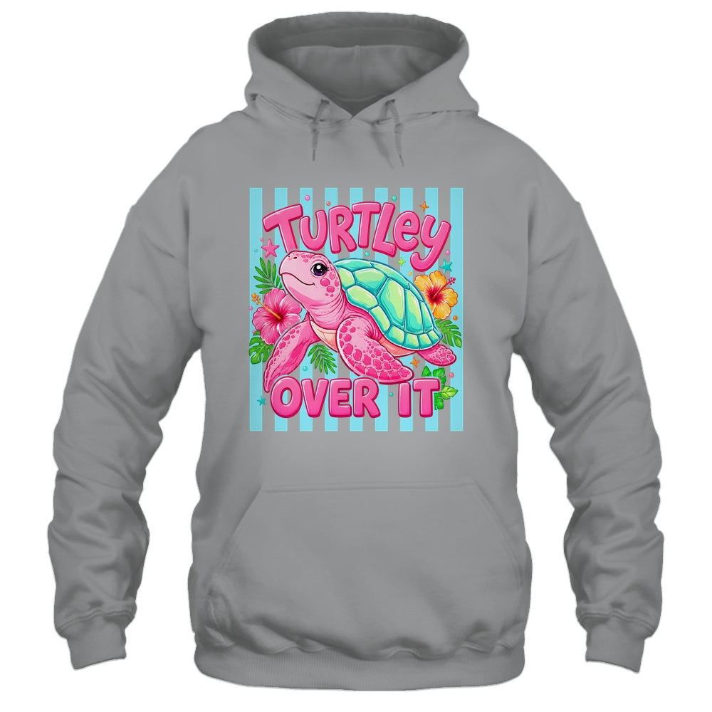 Turtley Over It Striped Turtle Preppy Sea Summer Vibes Floral Shirt & Tank Top | siriusteestore