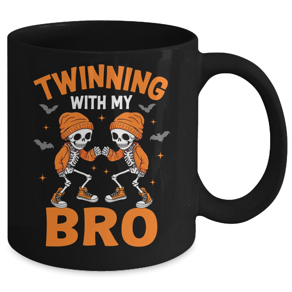 Twin Boys Twinning Halloween Best Friend Matching Skeleton Mug | siriusteestore