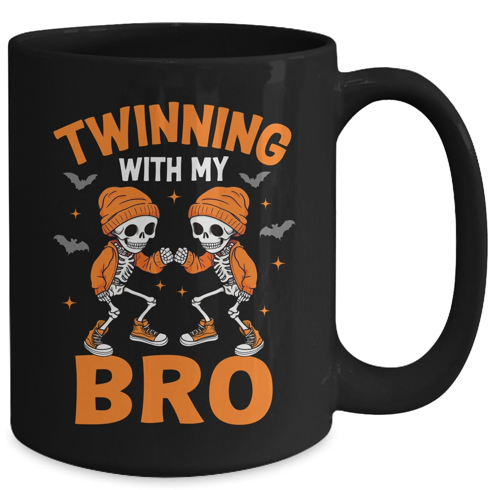 Twin Boys Twinning Halloween Best Friend Matching Skeleton Mug | siriusteestore