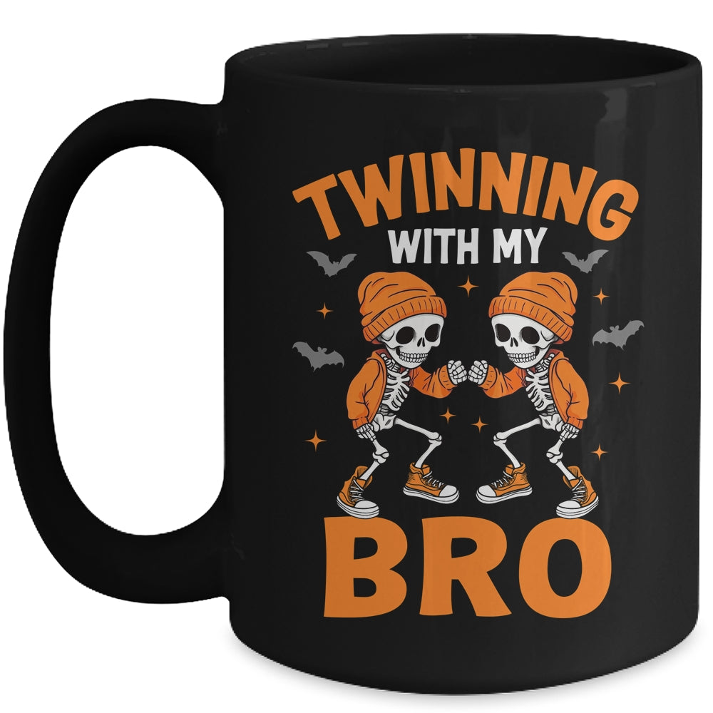 Twin Boys Twinning Halloween Best Friend Matching Skeleton Mug | siriusteestore
