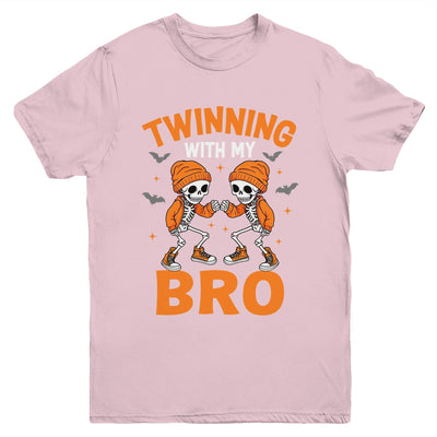 Twin Boys Twinning Halloween Best Friend Matching Skeleton Youth Shirt | siriusteestore