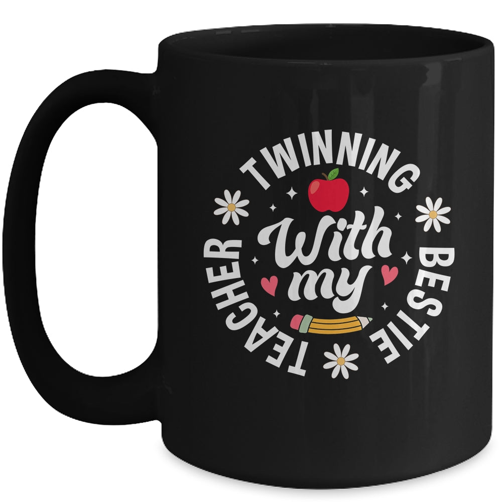 Twin Day Design Teacher Twinning With My Bestie Matching Mug | siriusteestore
