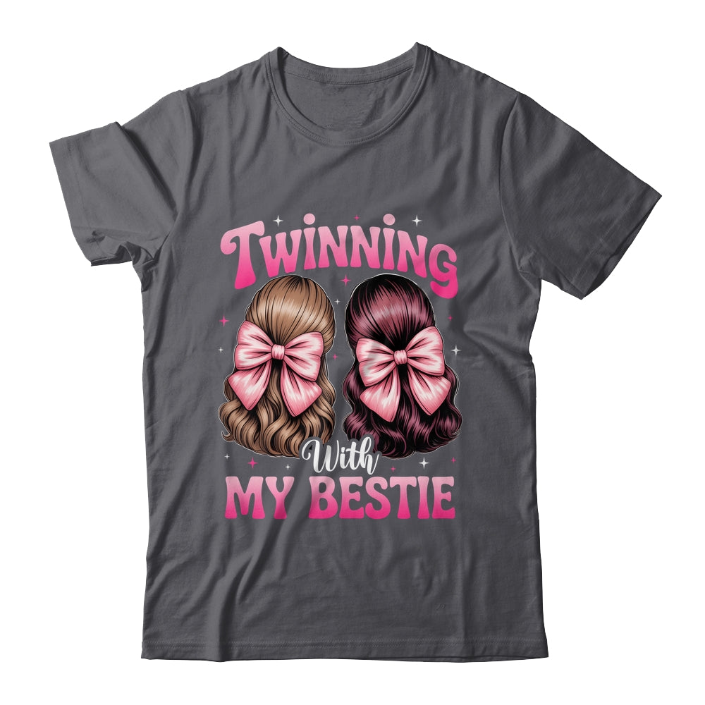 Twinning With My Bestie Coquette Twins Friends Twin Matching Shirt & Tank Top | siriusteestore