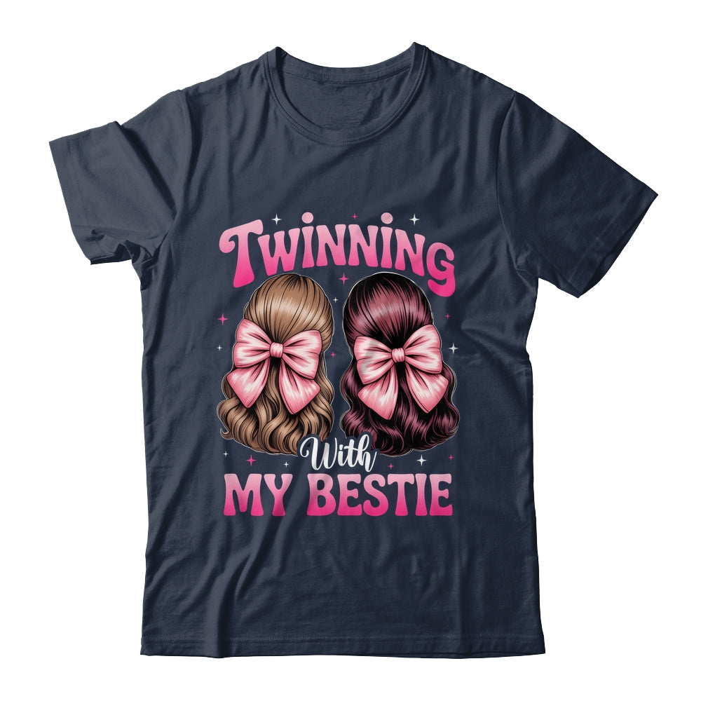 Twinning With My Bestie Coquette Twins Friends Twin Matching Shirt & Tank Top | siriusteestore