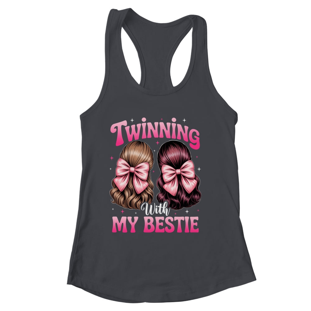 Twinning With My Bestie Coquette Twins Friends Twin Matching Shirt & Tank Top | siriusteestore