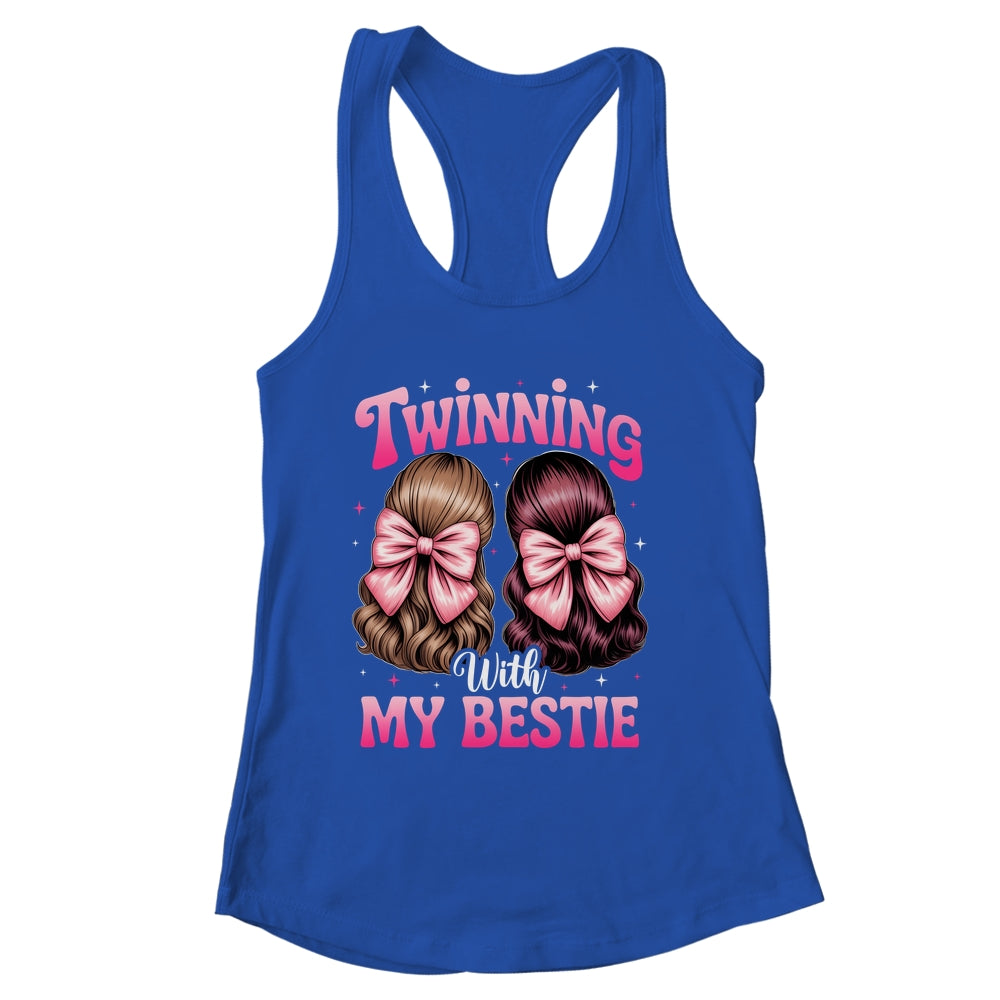 Twinning With My Bestie Coquette Twins Friends Twin Matching Shirt & Tank Top | siriusteestore
