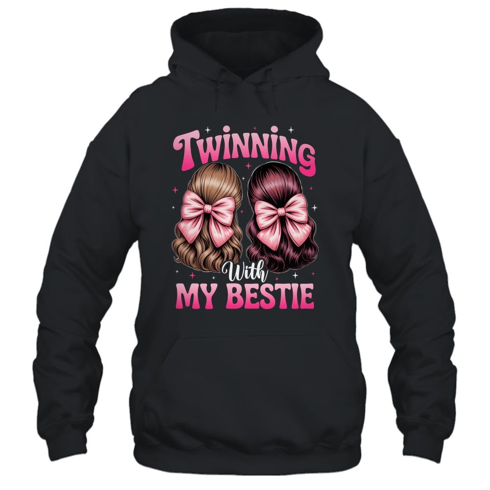 Twinning With My Bestie Coquette Twins Friends Twin Matching Shirt & Tank Top | siriusteestore