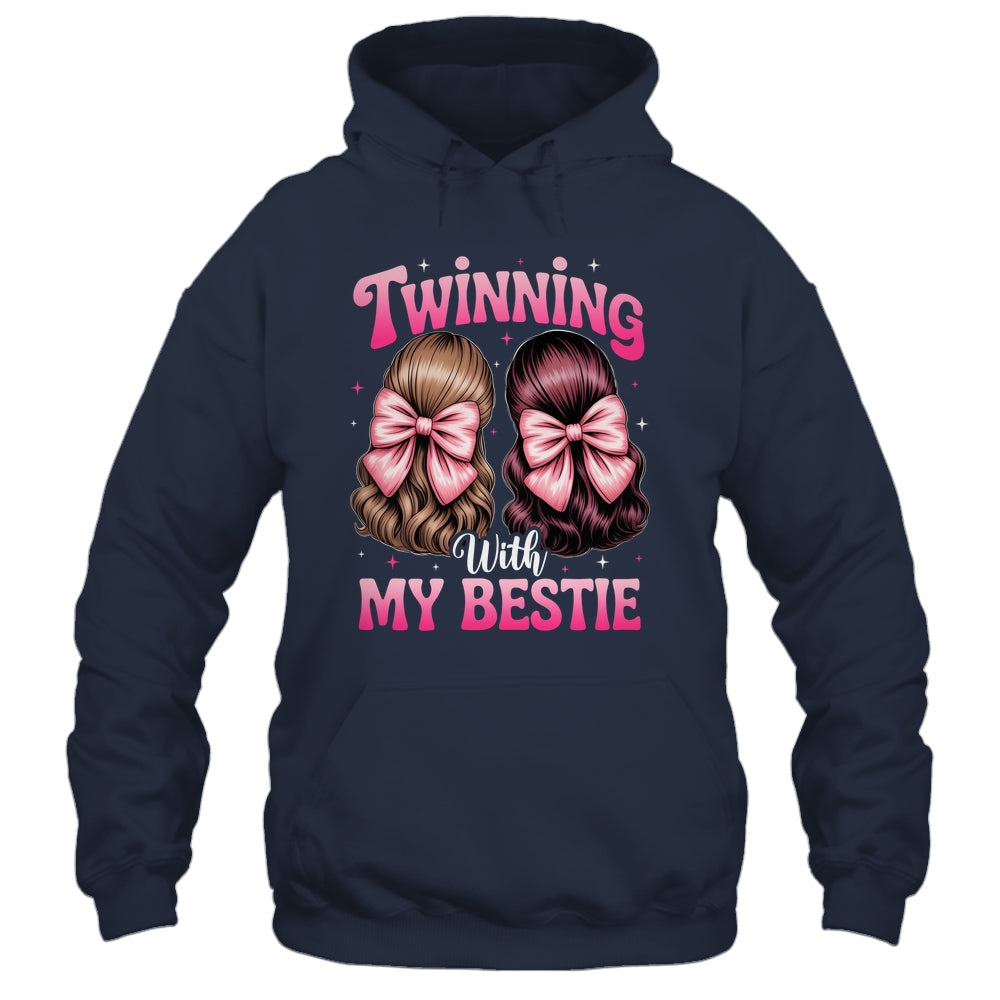 Twinning With My Bestie Coquette Twins Friends Twin Matching Shirt & Tank Top | siriusteestore