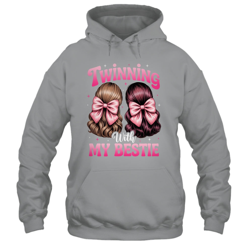 Twinning With My Bestie Coquette Twins Friends Twin Matching Shirt & Tank Top | siriusteestore