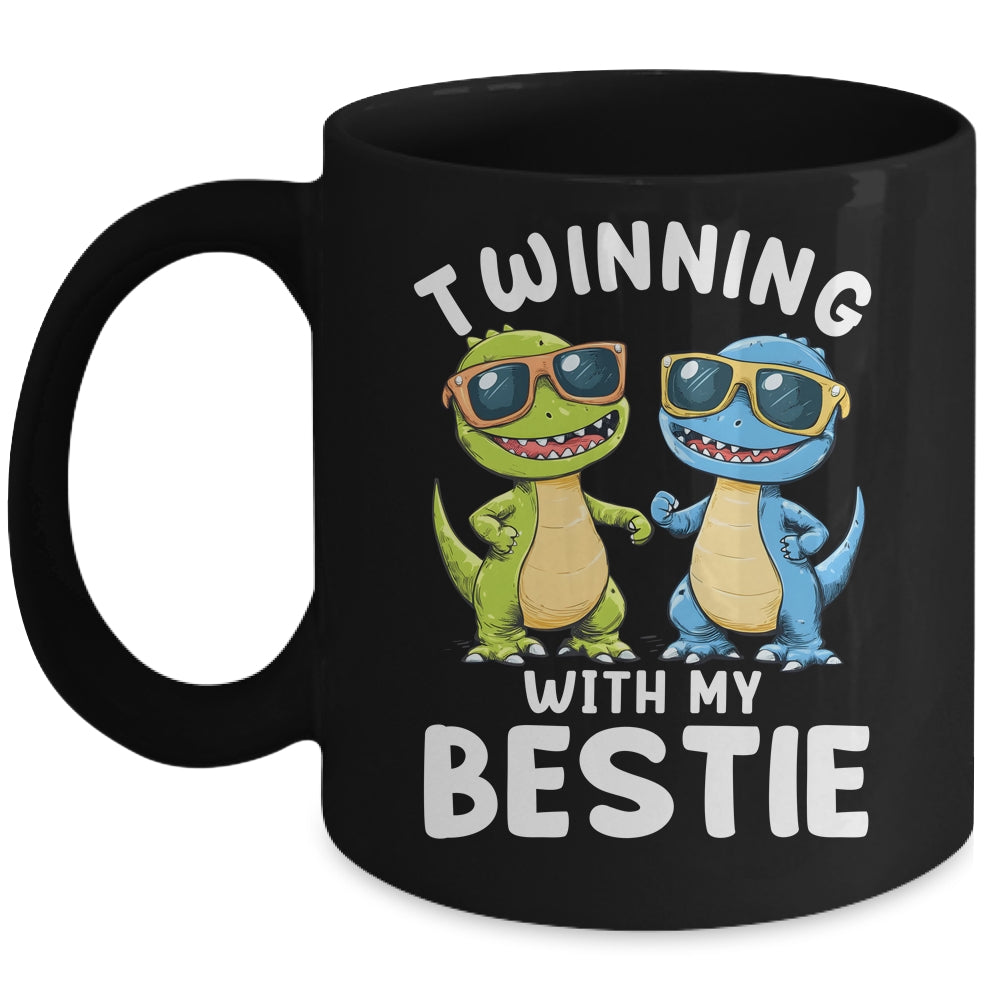 Twinning With My Bestie Friends Spirit Week Boys Dinosaurs Mug | siriusteestore