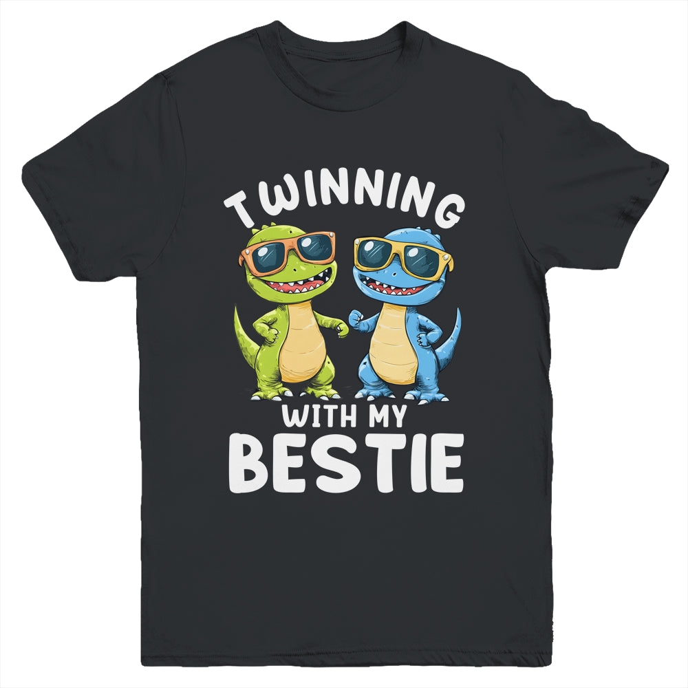 Twinning With My Bestie Friends Spirit Week Boys Dinosaurs Youth Shirt | siriusteestore