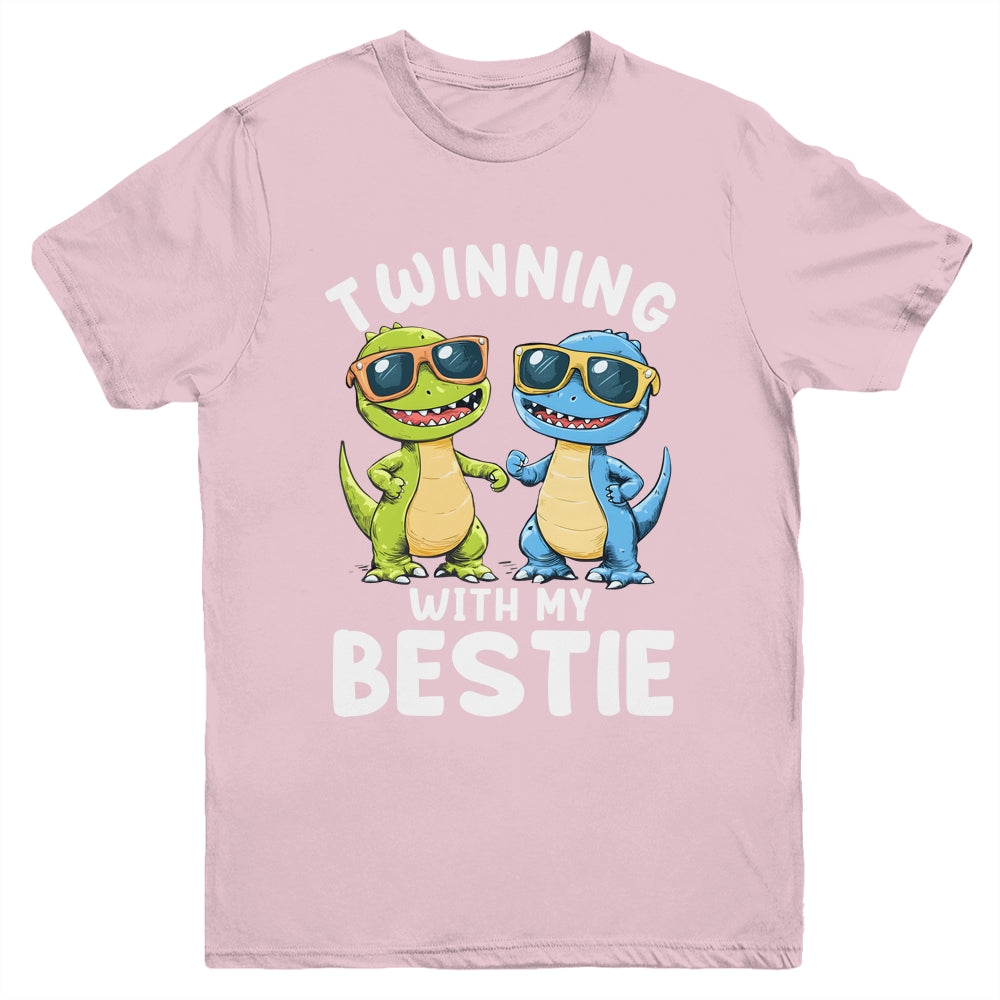 Twinning With My Bestie Friends Spirit Week Boys Dinosaurs Youth Shirt | siriusteestore