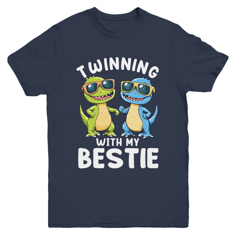 Twinning With My Bestie Friends Spirit Week Boys Dinosaurs Youth Shirt | siriusteestore