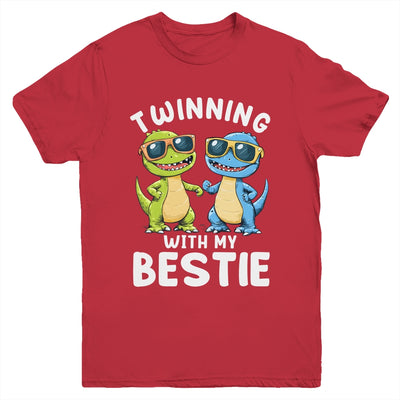 Twinning With My Bestie Friends Spirit Week Boys Dinosaurs Youth Shirt | siriusteestore