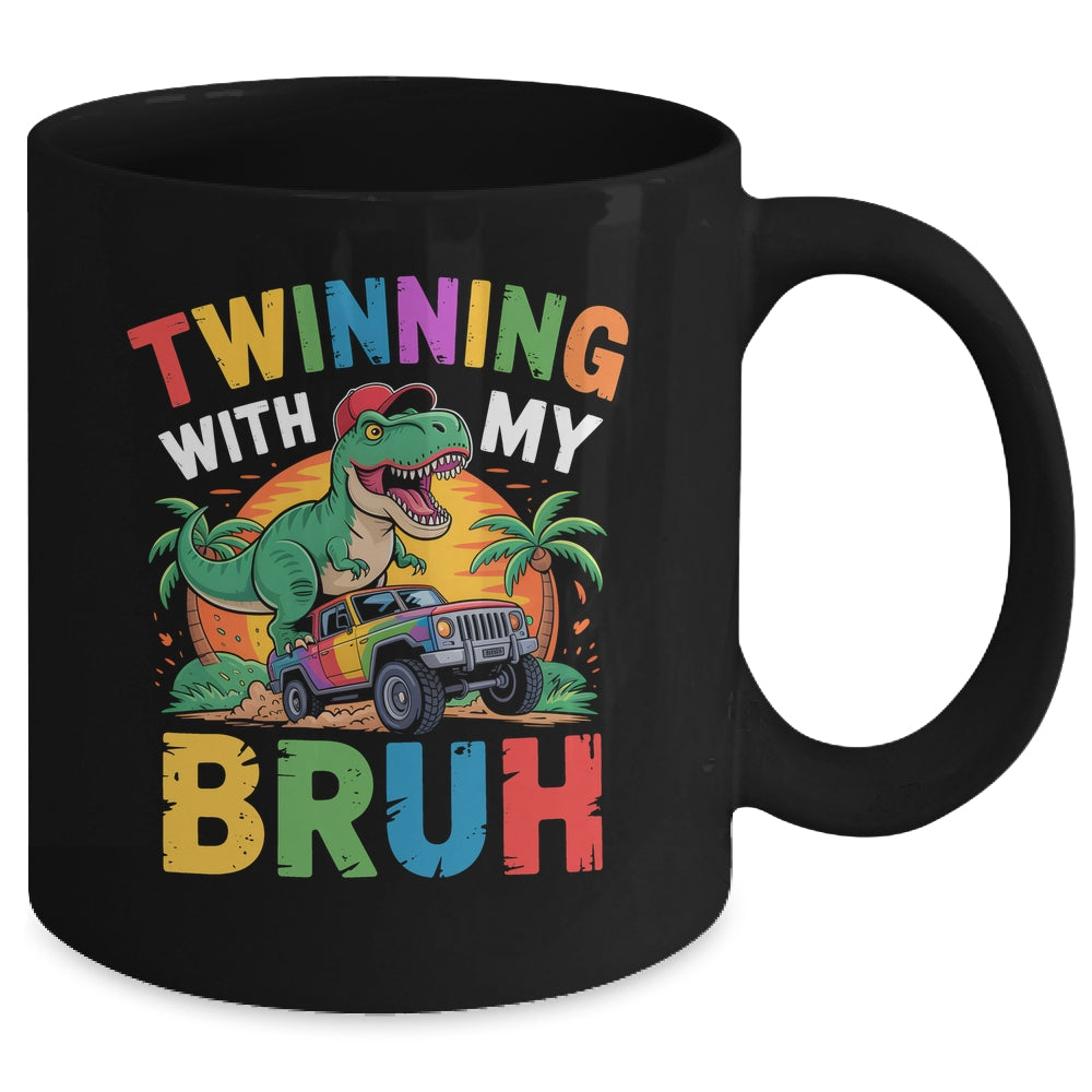 Twinning With My Bestie Kids Boys Funny Twin Day Spirit Week Mug | siriusteestore