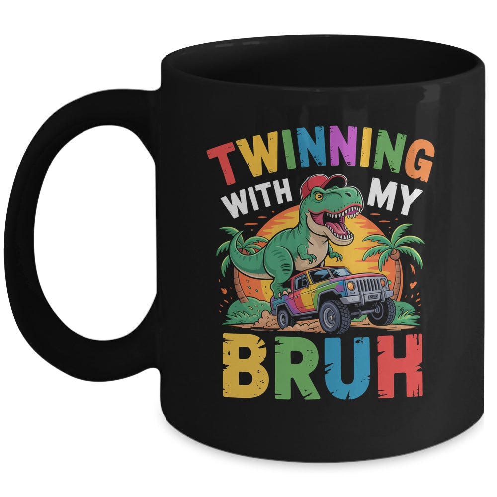 Twinning With My Bestie Kids Boys Funny Twin Day Spirit Week Mug | siriusteestore