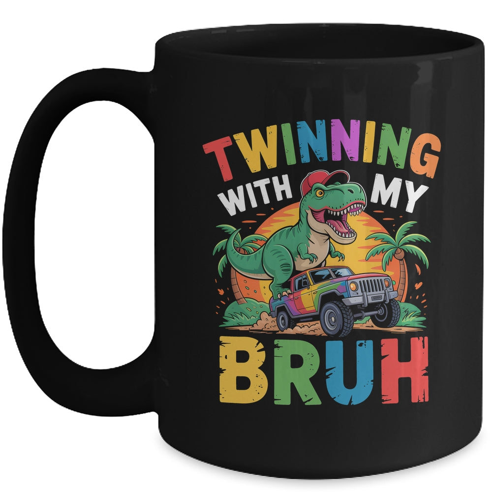 Twinning With My Bestie Kids Boys Funny Twin Day Spirit Week Mug | siriusteestore