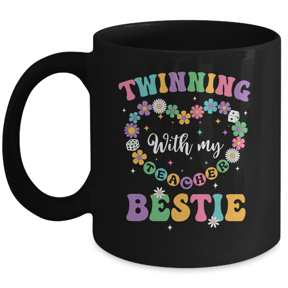 Twinning With My Bestie Matching Teacher Twin Day Friends Mug | siriusteestore