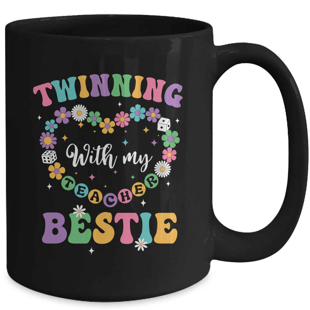 Twinning With My Bestie Matching Teacher Twin Day Friends Mug | siriusteestore