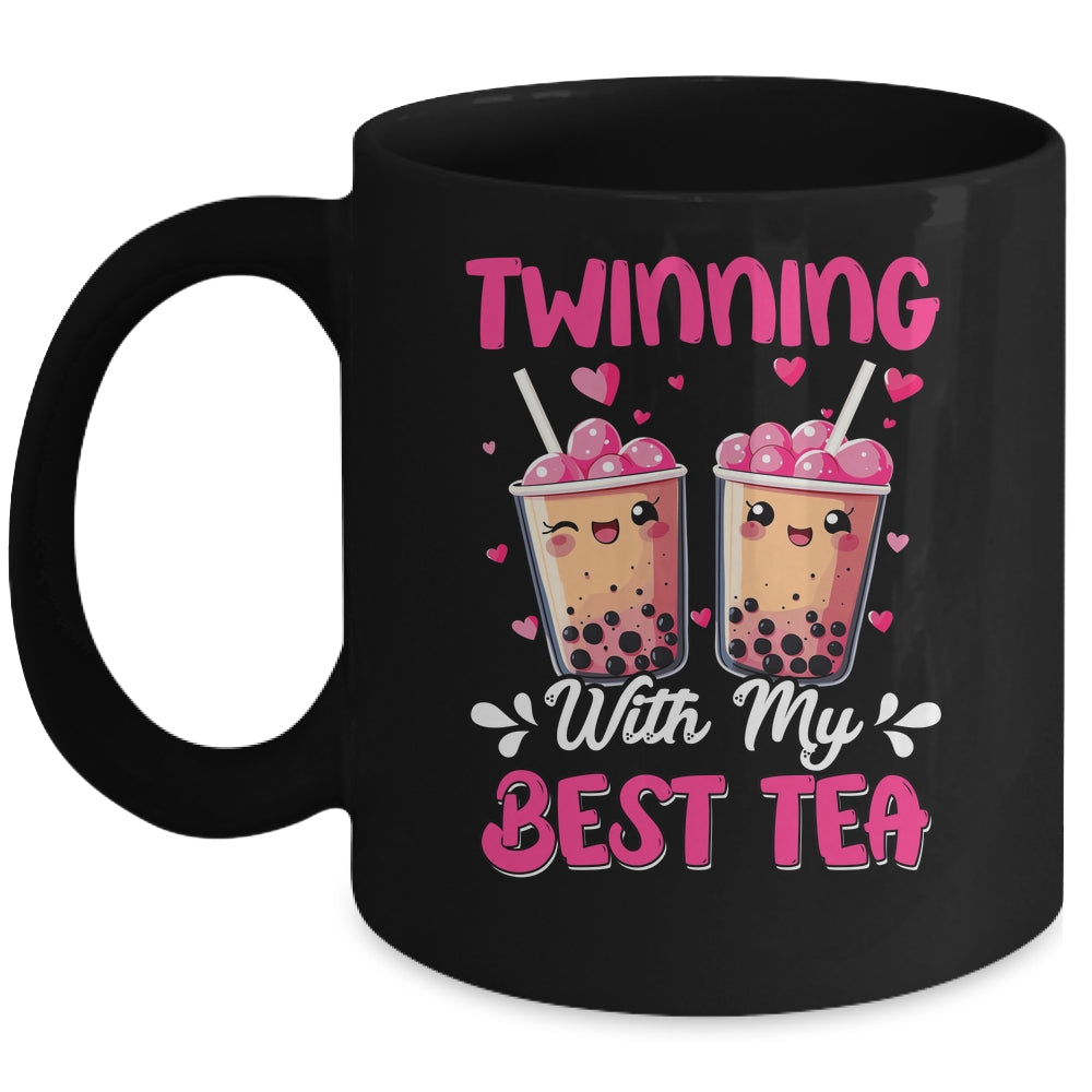Twinning With My Bestie Spirit Week Girls Kids Twin Day Tea Mug | siriusteestore