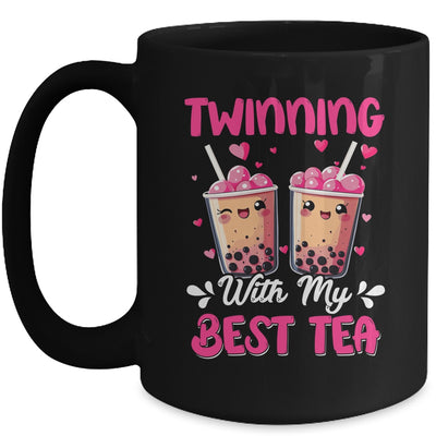 Twinning With My Bestie Spirit Week Girls Kids Twin Day Tea Mug | siriusteestore