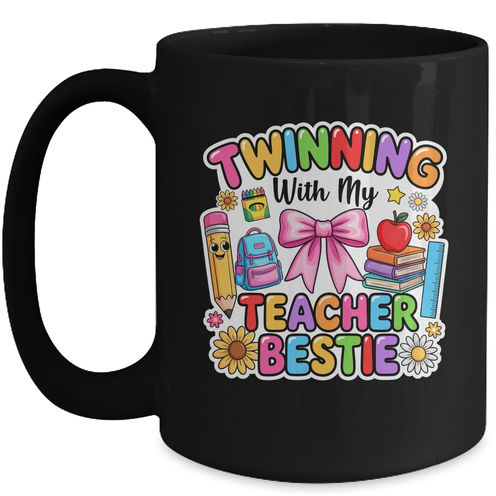 Twinning With My Bestie Twin Day Friends Teacher Matching Mug | siriusteestore