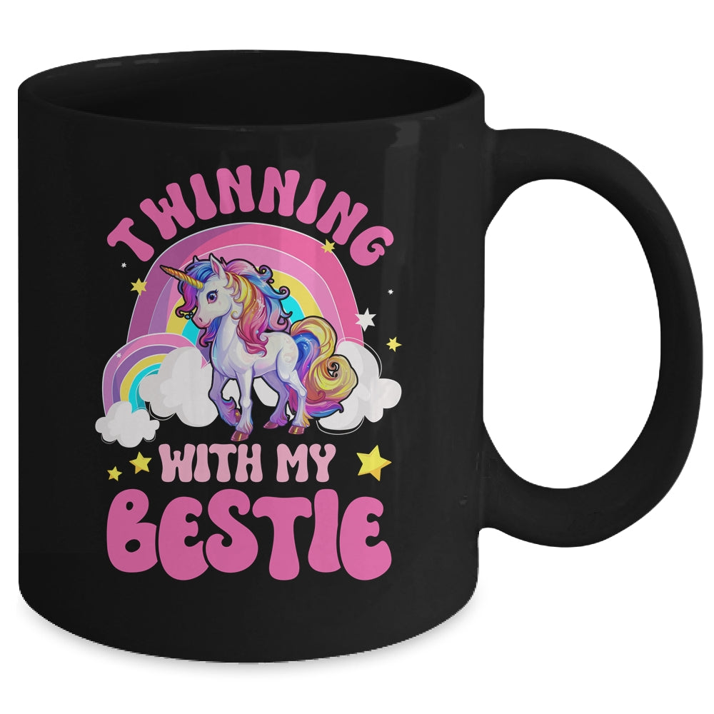 Twinning With My Bestie Unicorn Friends Spirit Week Girls Mug | siriusteestore