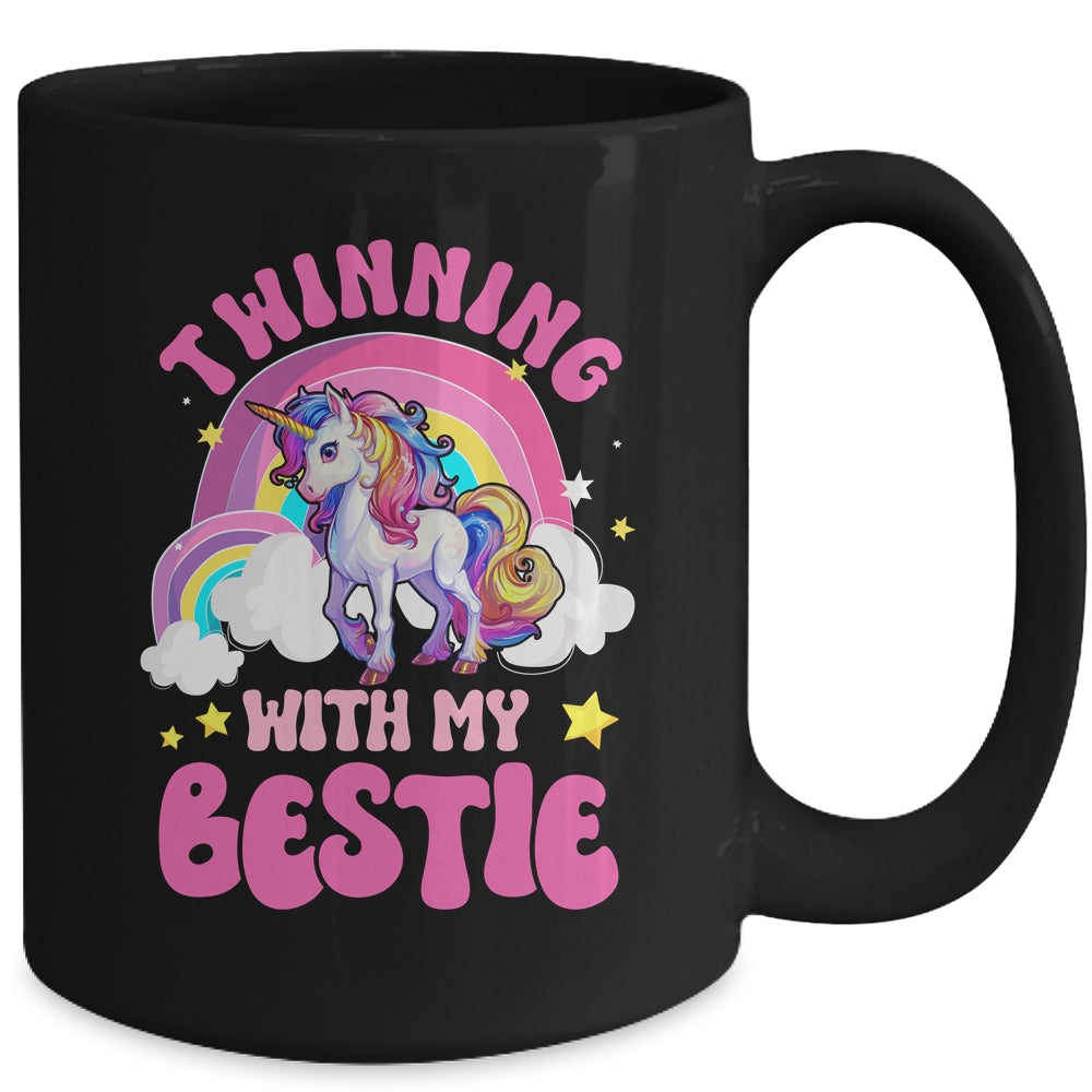 Twinning With My Bestie Unicorn Friends Spirit Week Girls Mug | siriusteestore