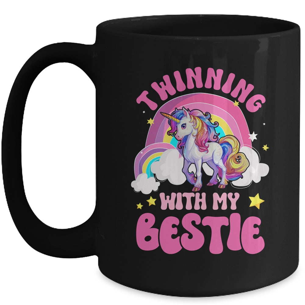Twinning With My Bestie Unicorn Friends Spirit Week Girls Mug | siriusteestore