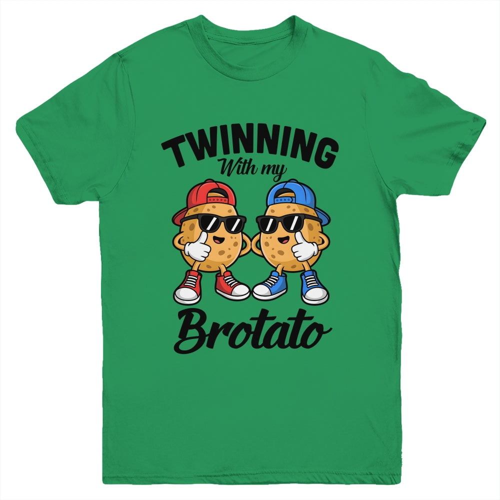 Twinning With My Bro Potato Funny Twin Brothers Best Friend Youth Shirt | siriusteestore
