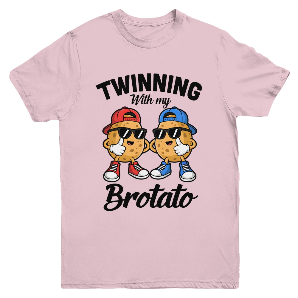 Twinning With My Bro Potato Funny Twin Brothers Best Friend Youth Shirt | siriusteestore