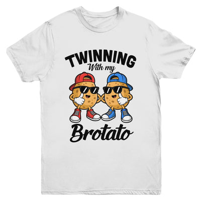 Twinning With My Bro Potato Funny Twin Brothers Best Friend Youth Shirt | siriusteestore