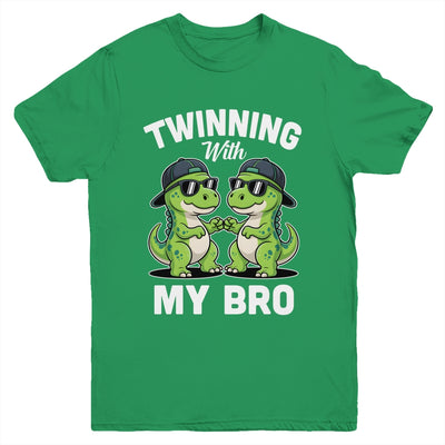 Twinning With My Bro T-Rex Dinosaur Twin Day Spirit Week Youth Shirt | siriusteestore