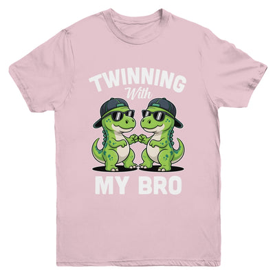 Twinning With My Bro T-Rex Dinosaur Twin Day Spirit Week Youth Shirt | siriusteestore