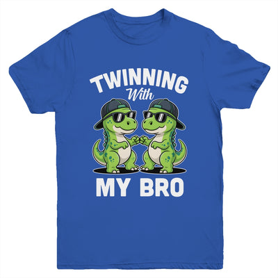 Twinning With My Bro T-Rex Dinosaur Twin Day Spirit Week Youth Shirt | siriusteestore