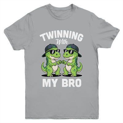 Twinning With My Bro T-Rex Dinosaur Twin Day Spirit Week Youth Shirt | siriusteestore