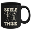 Twins Halloween Matching Skeletwins Funny Dancing Skeletons Mug | siriusteestore