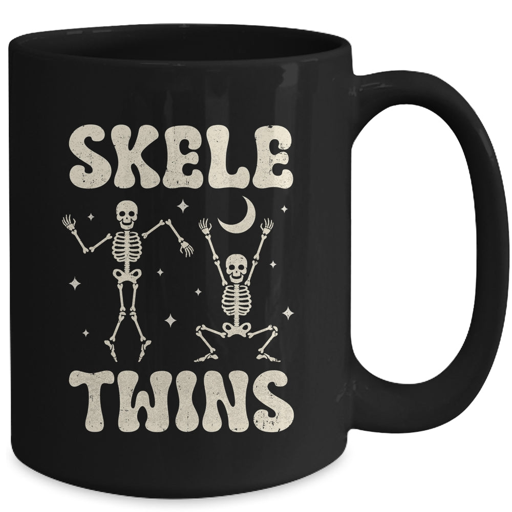 Twins Halloween Matching Skeletwins Funny Dancing Skeletons Mug | siriusteestore