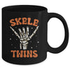 Twins Halloween Matching Skeletwins Funny Skeletons Dancing Mug | siriusteestore