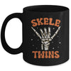 Twins Halloween Matching Skeletwins Funny Skeletons Dancing Mug | siriusteestore