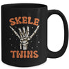Twins Halloween Matching Skeletwins Funny Skeletons Dancing Mug | siriusteestore