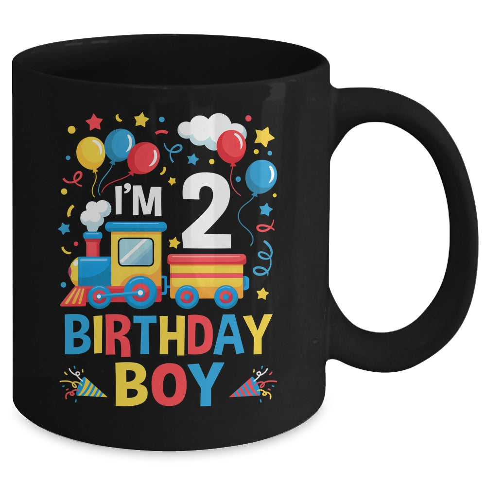 Two 2yr 2nd Kids Boys Girls Train Birthday Boy 2 Years Old Mug | siriusteestore