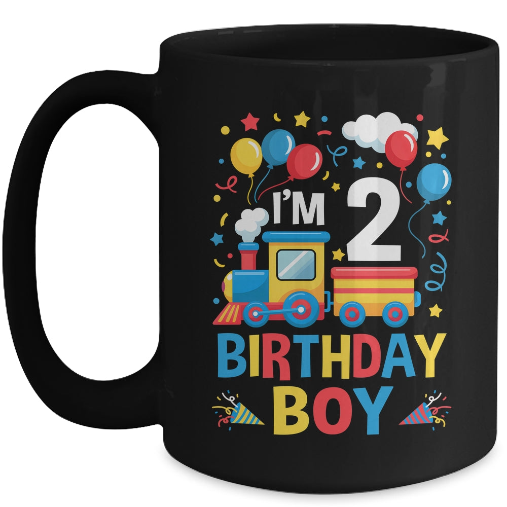 Two 2yr 2nd Kids Boys Girls Train Birthday Boy 2 Years Old Mug | siriusteestore