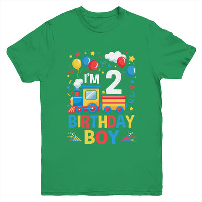 Two 2yr 2nd Kids Boys Girls Train Birthday Boy 2 Years Old Youth Shirt | siriusteestore
