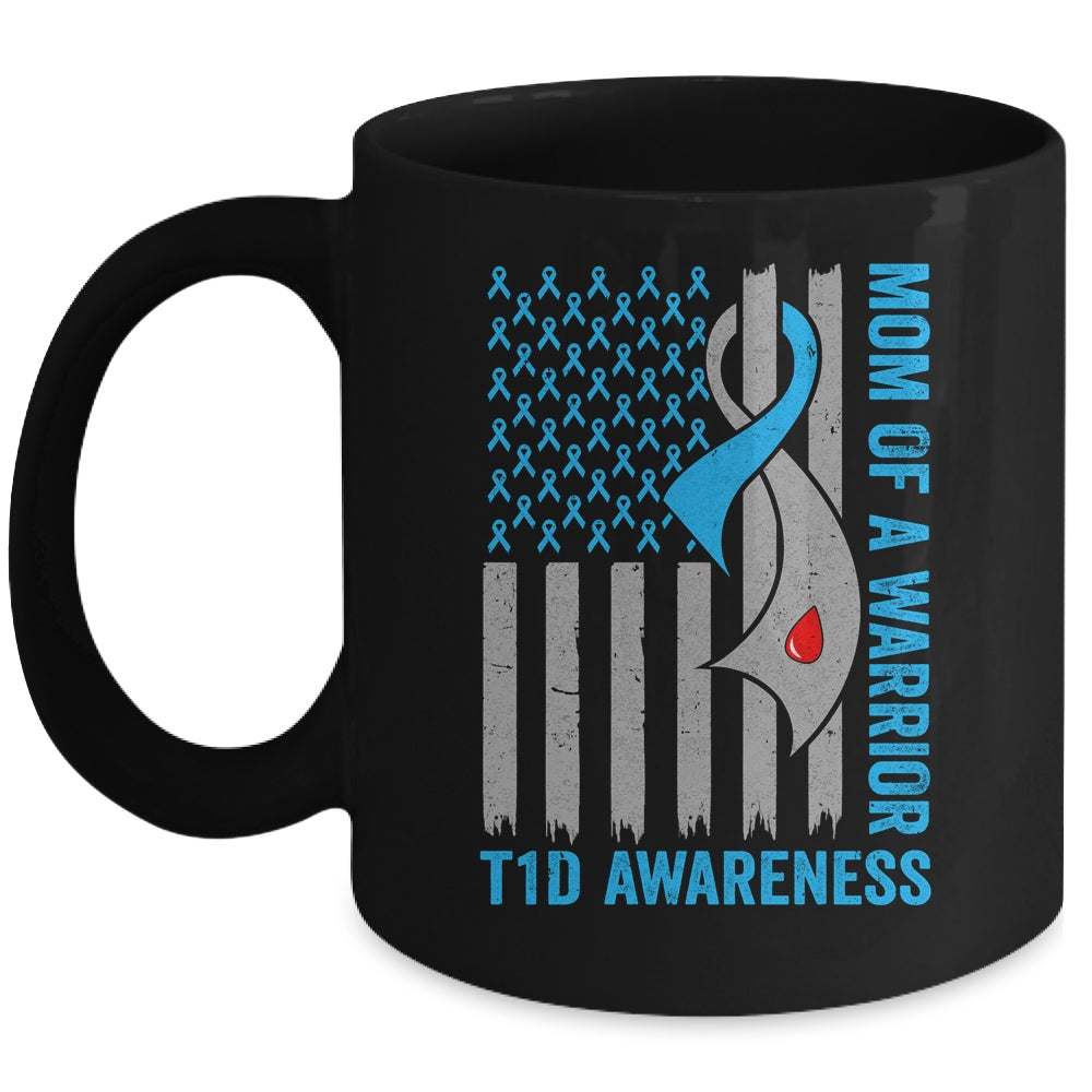 Type 1 Diabetes Awareness T1D Mom Of Warrior Type 1 Diabetic Mug | siriusteestore