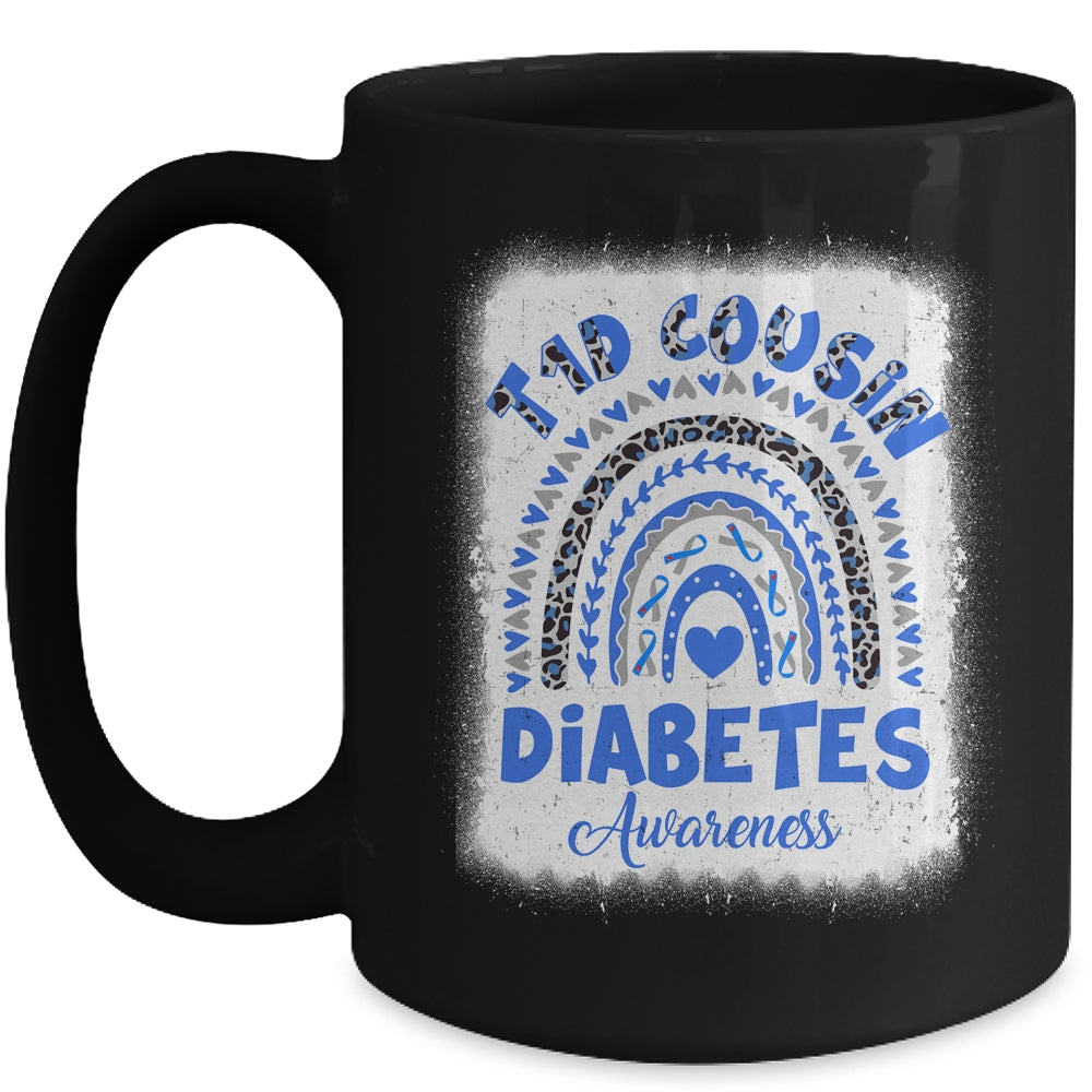 Type 1 Diabetes T1D Cousin Diabetes Awareness Rainbow Mug | siriusteestore