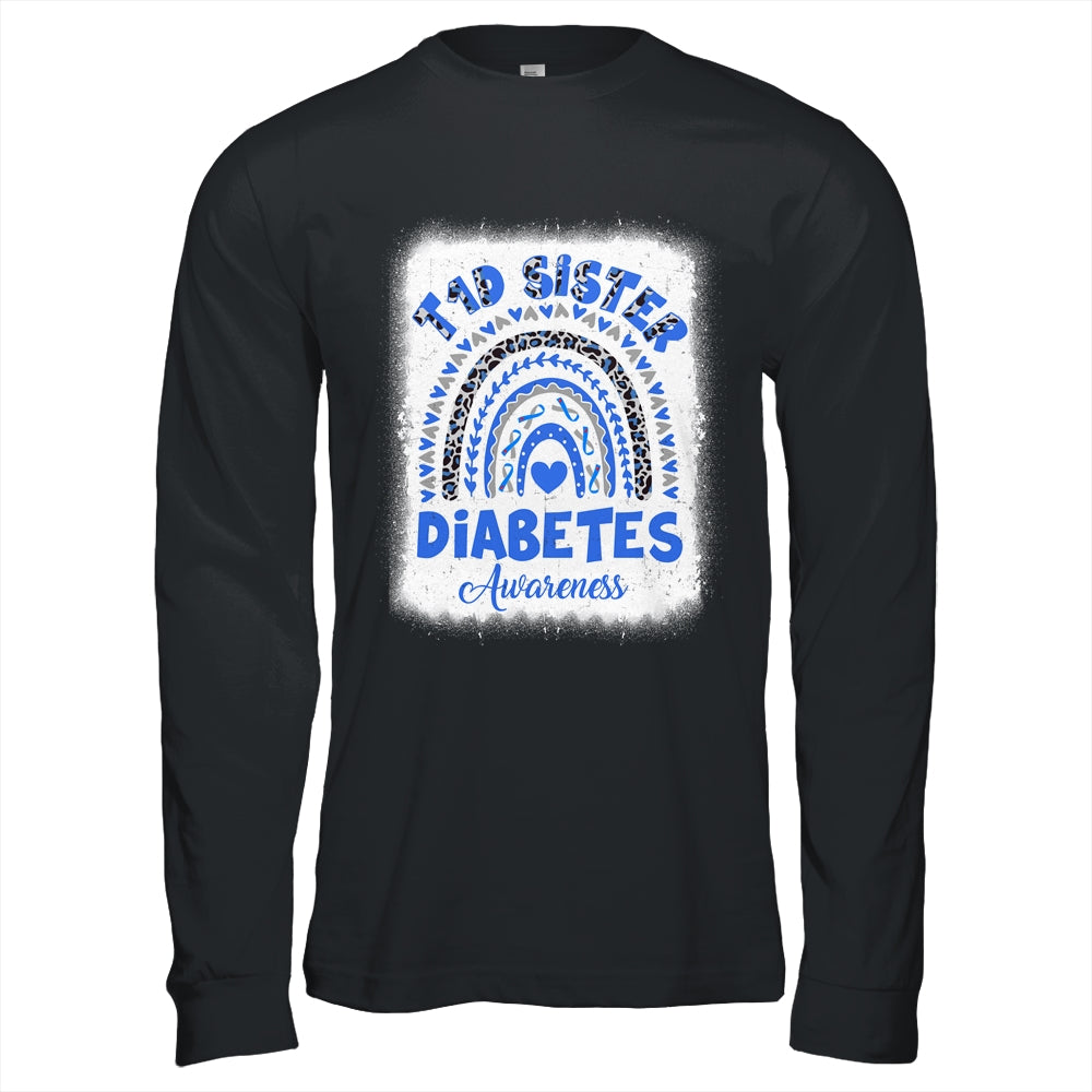 Type 1 Diabetes T1D Sister Diabetes Awareness Leopard Rainbow Shirt & Hoodie | siriusteestore